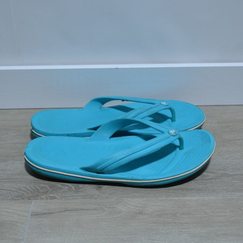 CROCS Contraband Turquoise Men's Flip Flops Size 11